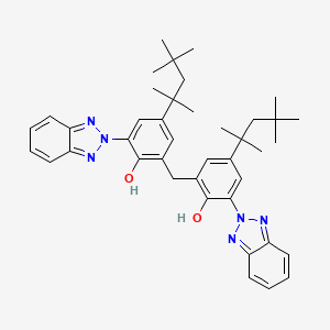 2D chemical structure of Sunbest-MBT (Methylene Bis-benzotriazolyl Tetramethylbutylphenol)