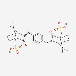 2D chemical structure of Sunbest-MXS (Terephthalidylene Dicamphor Sulfonic Acid)