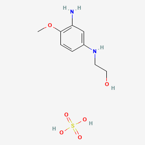 2D chemical structure of VINCOL AHEA HD (2-amino-4-hydroxyethylaminoanisolesulfate)