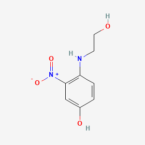 2D chemical structure of VINCOL HEAP HD (3-nitro-p-hydroxyethylaminophenol)