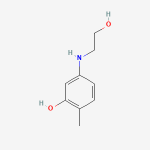2D chemical structure of VINCOL HEAP+ HD (2-methyl-5-hydroxyethylaminophenol)