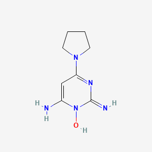 2D chemical structure of Vinidine (Pyrrolidinyl Diaminopyrimidine Oxide (PDPO))