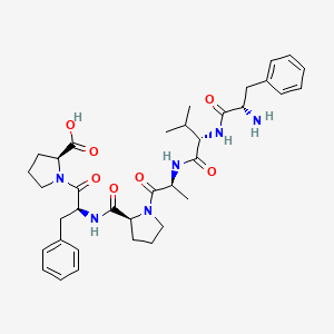 2D chemical structure of VinPep-CNX (Hexapeptide-11)