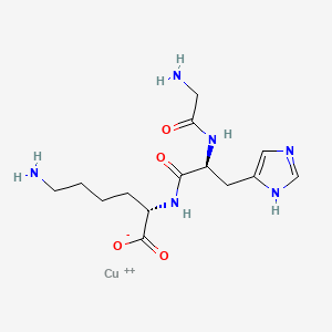 2D chemical structure of VinPep-Cu (Copper tripeptide-1)