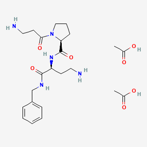 2D chemical structure of VinPep-Neu (Dipeptide Diaminobutyroyl Benzylamide Diacetate)